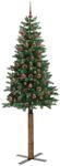 vidaXL Schlanker Weihnachtsbaum mit 300 LEDs mit St&auml;nder Gr&uuml;n 210 cm 3394877