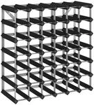 vidaXL Weinregal f&uuml;r 42 Flaschen Schwarz Massivholz Kiefer 61,5 x 22,5 x 61,5...