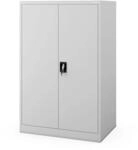 JAN NOWAK B&uuml;roschrank f&uuml;r Dokumente aus Metall KEVIN D600 140 x 90 x 60 cm Grau