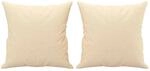 vidaXL Zierkissen 2 Stk Creme 40x40 cm Stoff 349473