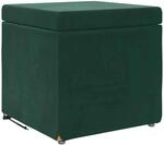 vidaXL Hocker Dunkelgr&uuml;n 41 x 41 x 40 cm Samt und Engineering Holz 876752