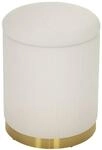 HOMCOM Sitzhocker mit Stauraum Hocker mit Stahlboden 36 x 36 x 44 cm Cremewei&szlig;