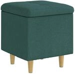 vidaXL Aufbewahrungsottomane Dunkelgr&uuml;n 40 x 40 x 45 cm Stoff 876806