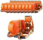 TRUTZHOLM 10x Spanngurt Ratschen Zurrgurt 2 Teilig 10m 4000kg T&Uuml;V/GS Orange