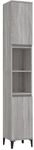 vidaXL Badschrank Grau Sonoma 30x30x190 cm Holzwerkstoff