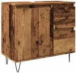 vidaXL Waschbeckenunterschrank Altholz-Optik 65x33x60 cm Holzwerkstoff 857226