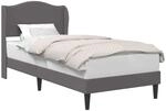 vidaXL Bettrahmen mit Kopfteil Grau 100 x 200 cm Kunstleder 42027843