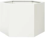 vidaXL Pflanzk&uuml;bel Wei&szlig; Sechseckig 69x60x45 Stahl 851123