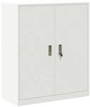 vidaXL Aufbewahrungsschrank Wei&szlig; 90 x 40 x 105 cm Stahl 891651