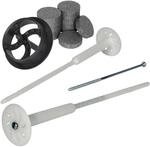 PROTEKTOR 200x D&auml;mmstoff-Schraubd&uuml;bel Set &Oslash;8x280mm inkl. 200x Rondelle +...