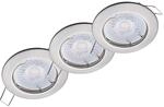 Oktaplex 3er Set Deckenstrahler Sedan inkl. LED-Module Warmwei&szlig; 380lm...