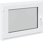 vidaXL Kellerfenster RISOR Wei&szlig; 80 x 60 cm PVC und Glas 42047241