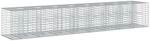 vidaXL Gabionen Hochbeet 2 Stk Silber 340 x 60 x 55 cm 3422230
