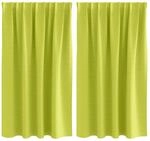 vidaXL Verdunkelungs-Vorh&auml;nge mit Ringen Gr&uuml;n Polyester 4107498