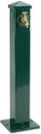 Relaxdays Wasserzapfs&auml;ule Aluminium Stahl Gr&uuml;n Eckig Antik 91 cm x 22,5 cm x 22,5