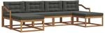 vidaXL Sofa Set mit Kissen 16-Tlg Natur und Anthrazit 3367980