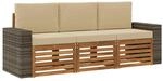 vidaXL Sofagarnituren mit Kissen 3 Stk Massivholz Akazie 3383979