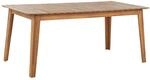 Beliani Gartentisch FORNELLI Heller Holzfarbton 180x90x75