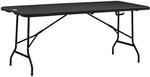Outsunny Gartentisch Stahl HDPE Dunkelgrau 180L x 75,5B x 73H cm