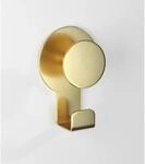 Wenko Wandhaken Blandas Edelstahl rostfrei 5 x 7.5 x 2.5 cm Gold Matt