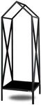 DELUKE Kaminholzregal Innen Metall DUSI Dachdesign Schwarz Feuerholzregal
