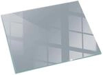 Tulup Glasplatte f&uuml;r Kamin Grau Glasplatte unter Kamin Rechteck 80x60 cm Grau