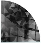 Tulup Glasplatte f&uuml;r Kamin Dreidimensionale Geometrie Kaminofen Glas...