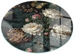 Tulup Glasplatte f&uuml;r Kamin Blumenmuster mit Schmetterlingen Glasplatte f&uuml;r
