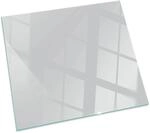 Tulup Glasplatte f&uuml;r Kamin Grau Glas unter Kamin Quadrat 60x60 cm Grau...