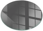 Tulup Glasplatte f&uuml;r Kamin Grau Bodenplatte Glas f&uuml;r Ofen Runden 60x60 cm Grau