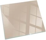 Tulup Glasplatte f&uuml;r Kamin Gelb Bodenplatte Glas f&uuml;r Ofen Quadrat 50x50 cm...