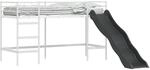 vidaXL Kinder-Loftbett mit Rutsche Wei&szlig; und Anthrazit 90 x 190 cm 42020782
