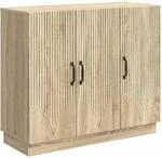 vidaXL Sideboard Sonoma-Eiche 89 x 34,5 x 77 cm Holzwerkstoff 895337