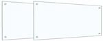 vidaXL K&uuml;chenr&uuml;ckwand 2 Stk Transparent 90 x 40 cm Geh&auml;rtetes Glas 3415428