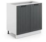 Vicco Midischrank Fame-Line Anthrazit/Wei&szlig; 80 x 82 cm mit Regal ohne...