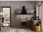 Respekta Winkelk&uuml;che BEKBL250EGC 250 x 172 cm Grau-Wildeiche Nachbildung
