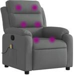 vidaXL Massagesessel Dunkelgrau Samt Modell 12