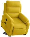 vidaXL Massagesessel mit Aufstehhilfe Gelb Samt 3205110