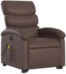 vidaXL Massagesessel mit Aufstehhilfe Elektrisch Braun Kunstleder Modell 8