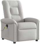 vidaXL Massagesessel Wolkengrau Stoff 4015635