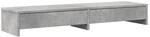 vidaXL Monitorst&auml;nder mit Schubladen Betongrau 100x27x15 cm 854673