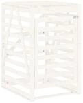 DELUKE 1er M&uuml;lltonnenbox Kiefernholz BOUMI 84x90x128,5cm Wei&szlig;