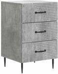 vidaXL Nachttisch Betongrau 43 x 41 x 66,5 cm Holzwerkstoff 894788