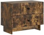 vidaXL Nachttisch Ger&auml;ucherte Eiche 62 x 34,5 x 47,5 cm Holzwerkstoff 893860