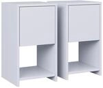 Vicco Nachttisch Evo Wei&szlig; 30 x 55 2er Set