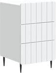vidaXL Nachttisch mit Schubladen Wei&szlig; 43 x 41 x 68 cm Holzwerkstoff 894325