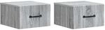 vidaXL Wandmontierter Nachttisch 2 Stk Graues Sonoma 34,5 x 33 x 20 cm 898948