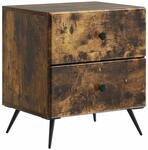 vidaXL Nachttisch Ger&auml;ucherte Eiche 43 x 34,5 x 47,5 cm Holzwerkstoff 895455