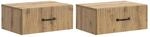 vidaXL Wandmontierter Nachttisch 2 Stk Artisan-Eiche 49 x 34,5 x 20 cm 898974