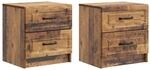 vidaXL Nachttisch 2 Stk Altholz 43 x 34,5 x 44,5 cm Holzwerkstoff 895692